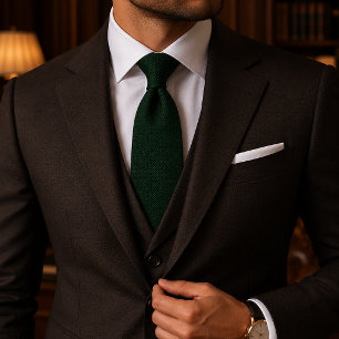 Luxury Emerald Green Textured Neck Tie