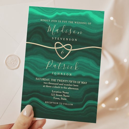 Luxury Emerald Green Wedding Invitation