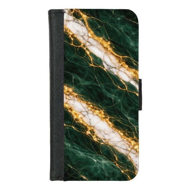 Luxury Emerald Marble Gold/White Vein Phone Case (Front)