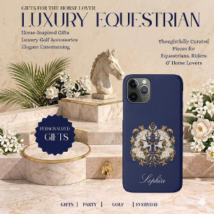 Luxury Equestrian Horse Print Personalized iPhone 11 Pro Case
