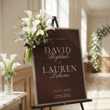 Luxury Espresso Brown Wedding Welcome
