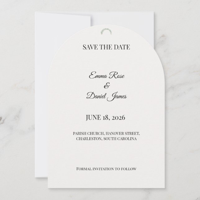 Luxury Eucalyptus Greenery Save The Date (Front)