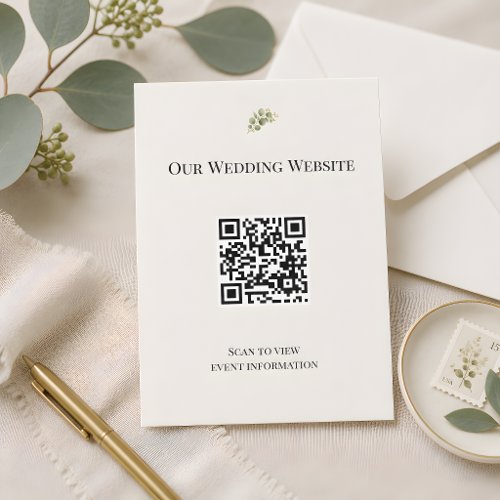 Luxury Eucalyptus Greenery Website QR Card