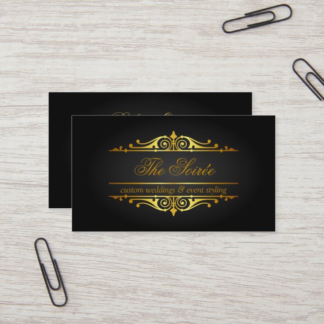 Luxury Event Planner Business Card (Front/Back In Situ)