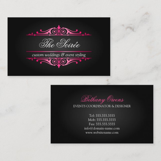 Luxury Event Planner Business Card (Front/Back)