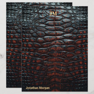 Luxury Executive Monogram Premium Leather Letterhead