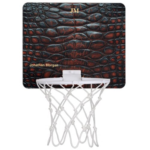Luxury Executive Monogram Premium Leather Mini Basketball Hoop