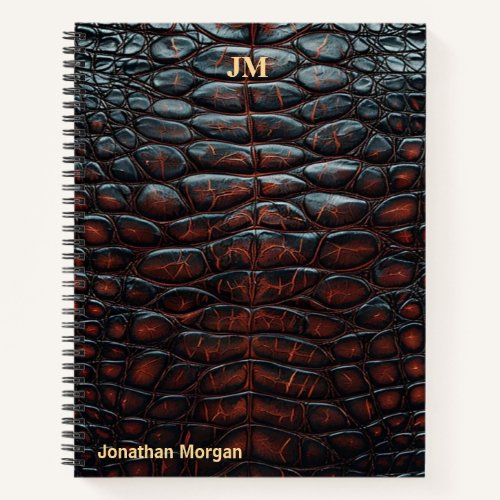 Luxury Executive Monogram Premium Leather Notebook