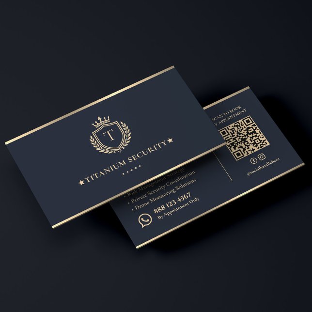 Luxury Executive Security Consultant Crest Navy Business Card (Luxury Executive Security Consultant Crest Navy Business Card
)