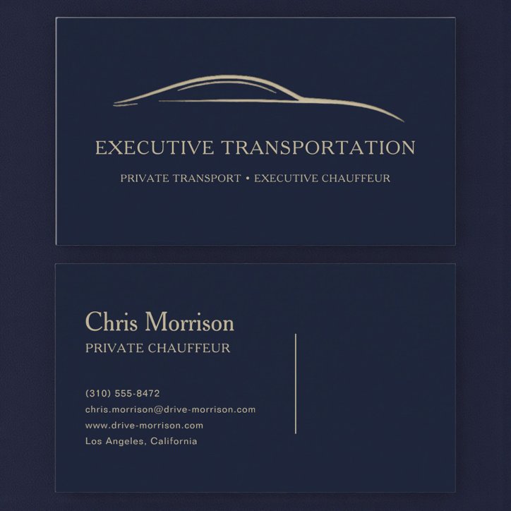 Luxury Executive Transport Modern Business Card