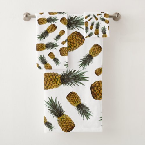 Luxury Exotic Pineapple Pattern Bath Towel Set