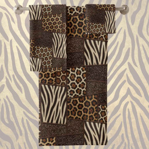 Luxury Exotic Towel Set Cozy Animal Print