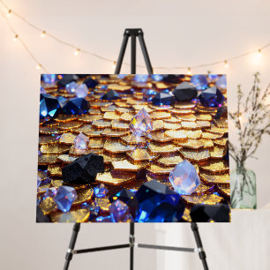 Luxury Fantasy Gemstone Abstract Foam Board