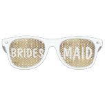 Luxury Faux Gold Leaf Bridesmaid Retro Sunglasses at Zazzle