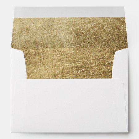 Luxury Faux Gold Leaf Wedding Envelope