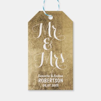 Luxury Faux Gold Leaf Wedding Thank You Gift Tags by blush_invitations at Zazzle