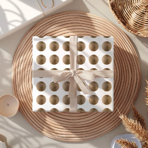 Luxury Faux Gold Polka Dot Pattern Wrapping Paper Sheets