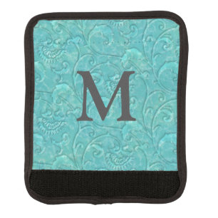 Luxury Faux Leather Monogram Luggage Handle Wrap