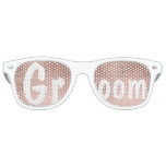 Luxury Faux Rose Gold Leaf Wedding Groom Retro Sunglasses at Zazzle