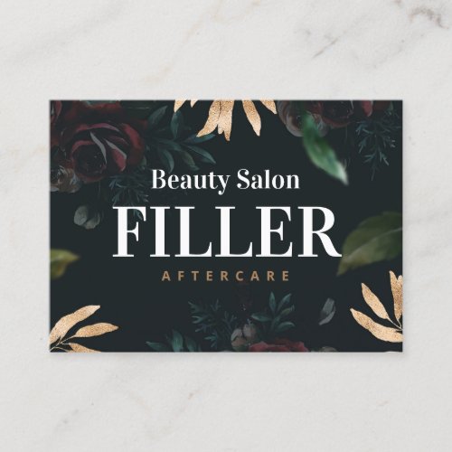 Luxury Filler Aftercare Instructions Card