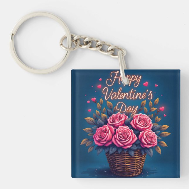 Luxury Floral Beautiful Love Popular Collection Keychain (Front)