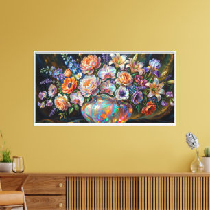 Luxury Floral Bouquet Canvas Print - Modern Art