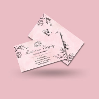 Luxury Floral Business Card for Estheticians