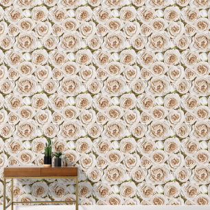 Luxury floral seamless wallpaper ivory beige cream