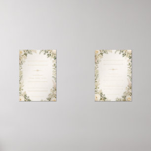 Luxury Floral Wedding Invitation Wall Art Sets