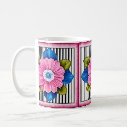 Luxury flower printed mug coffee mug