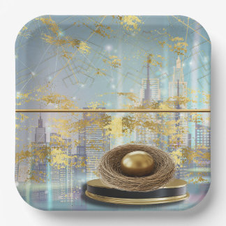 Luxury Foil Easter Card Poster Paper Plates