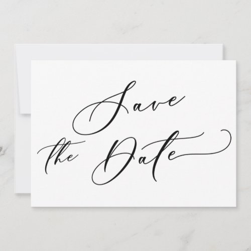 Luxury Font Elegant Simple Save the Date Card