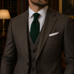 Luxury Forest Green Textured Neck Tie