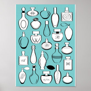 Luxury framed print - blue