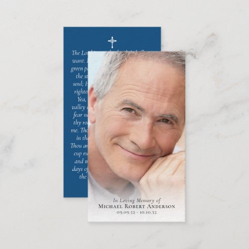 Luxury Full Photo Memorial Prayer Card