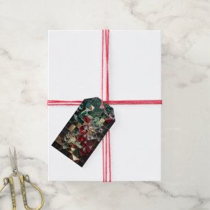 Luxury Futuristic Christmas Mosaic Abstract Gift Tags