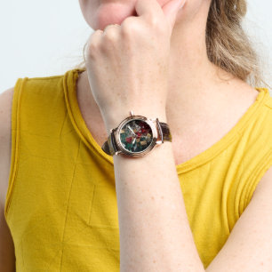 Luxury Futuristic Christmas Mosaic Abstract Watch