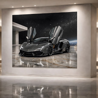 Luxury Futuristic Hypercar Art  Card