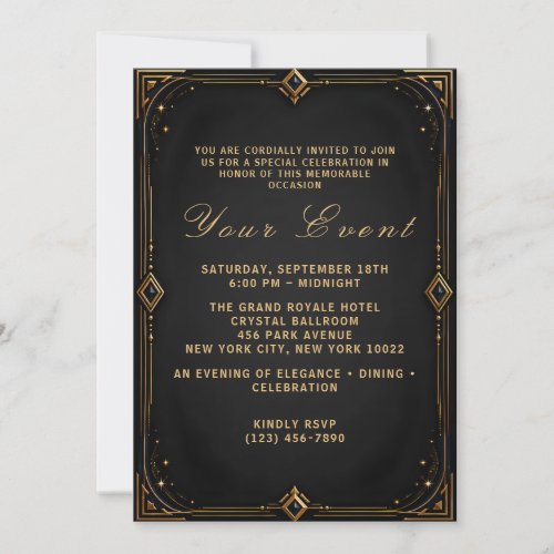 Luxury Gala Night Party Invitation Template