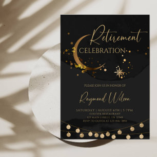 Luxury Galaxy Retirement Celebration Party Invitation