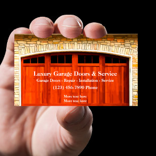 Luxury Garage Door Sales And Service Business Card