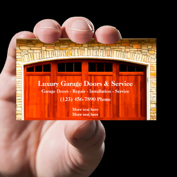 Luxury Garage Door Sales And Service Business Card by Luckyturtle at Zazzle