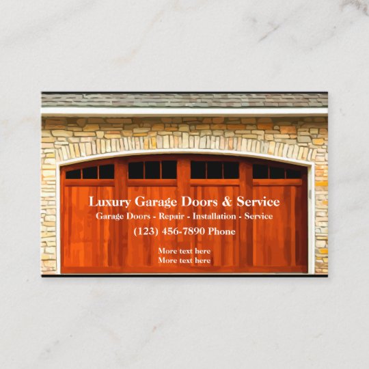 Luxury Garage Door Sales And Service Business Card