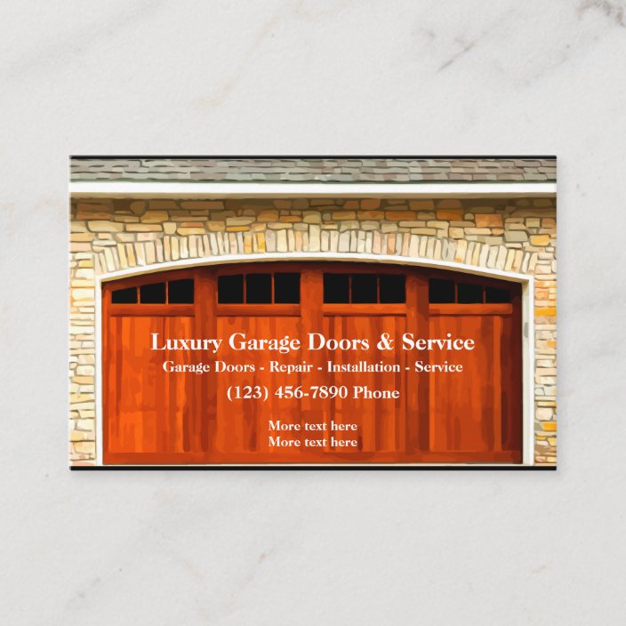Luxury Garage Door Sales And Service Business Card