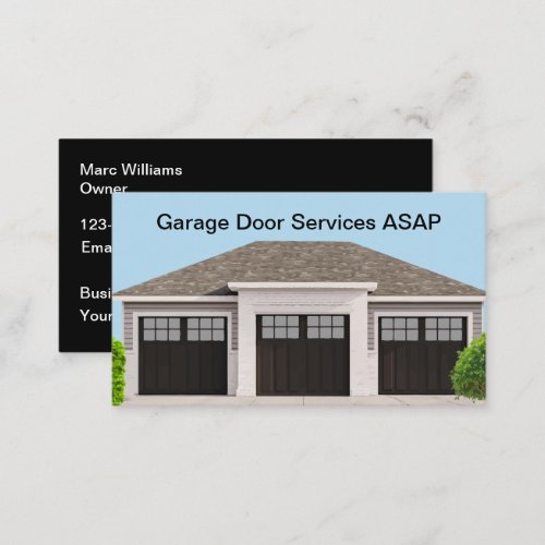 Luxury Garage Doors Business Card Design