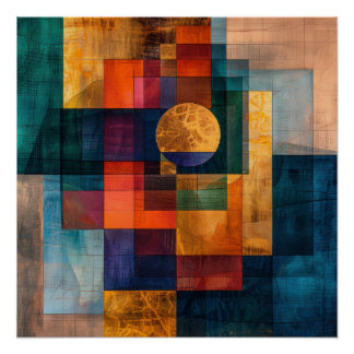 Luxury Geometric Abstract Wall Art Poster
