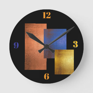 Luxury Geometric Black Designer Clock