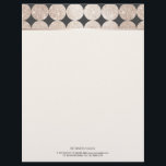 Luxury Geometric Gold Circles Elegant Letterhead<br><div class="desc">Luxury Geometric Gold Circles Elegant Letterhead.</div>