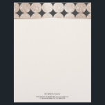 Luxury Geometric Gold Circles Elegant Letterhead<br><div class="desc">Luxury Geometric Gold Circles Elegant Letterhead.</div>