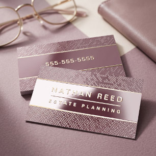 Luxury Geometric Texture Design Metallic Foil Spot Gloss Business Cards